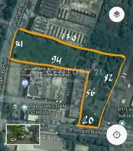 Dijual Tanah Komersil di Jalan Imam Bonjol Karawaci Tangerang