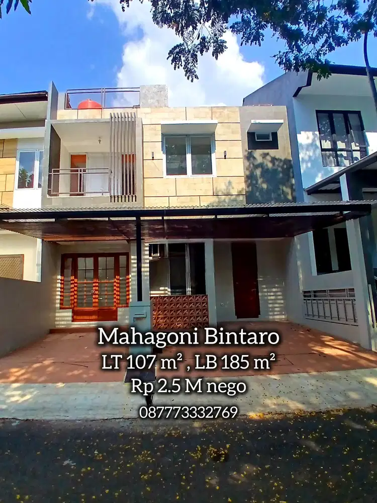 14714 Rumah keren Mahagoni Bintaro hotsale  2.lt deket  tollgate