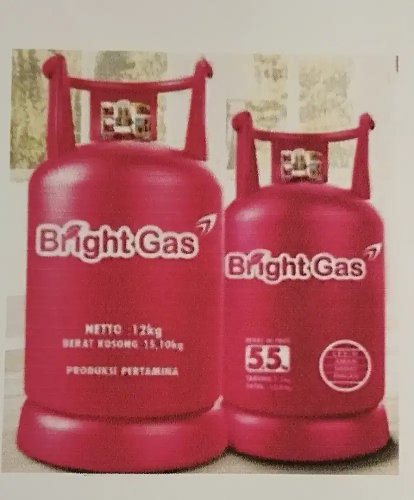 Tabung gas LPG brigh gas warna pink