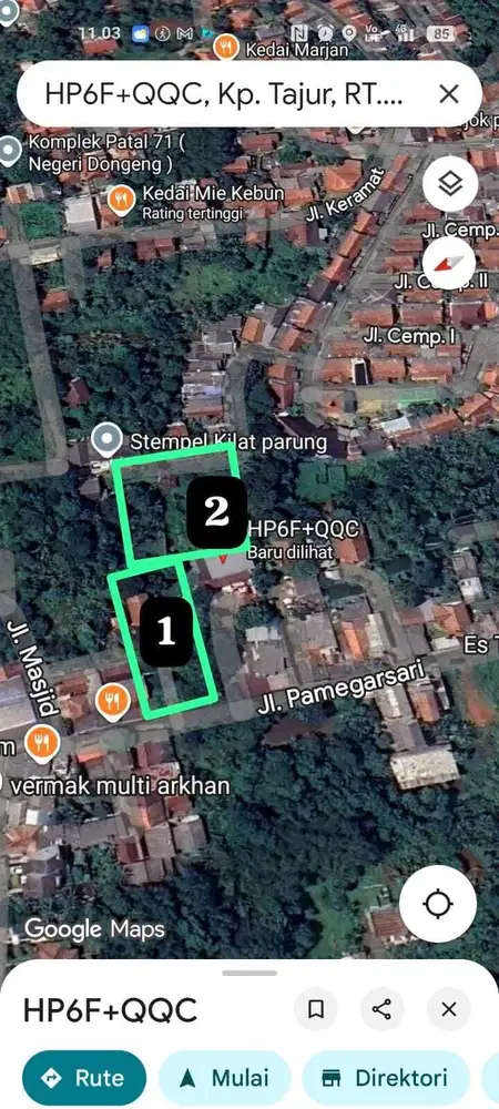 Dijual tanah murah di parung bogor jawa barat