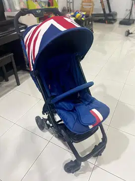 Preloved Stroller MINI by Easywalker Buggy XS warna Union Jack Navy