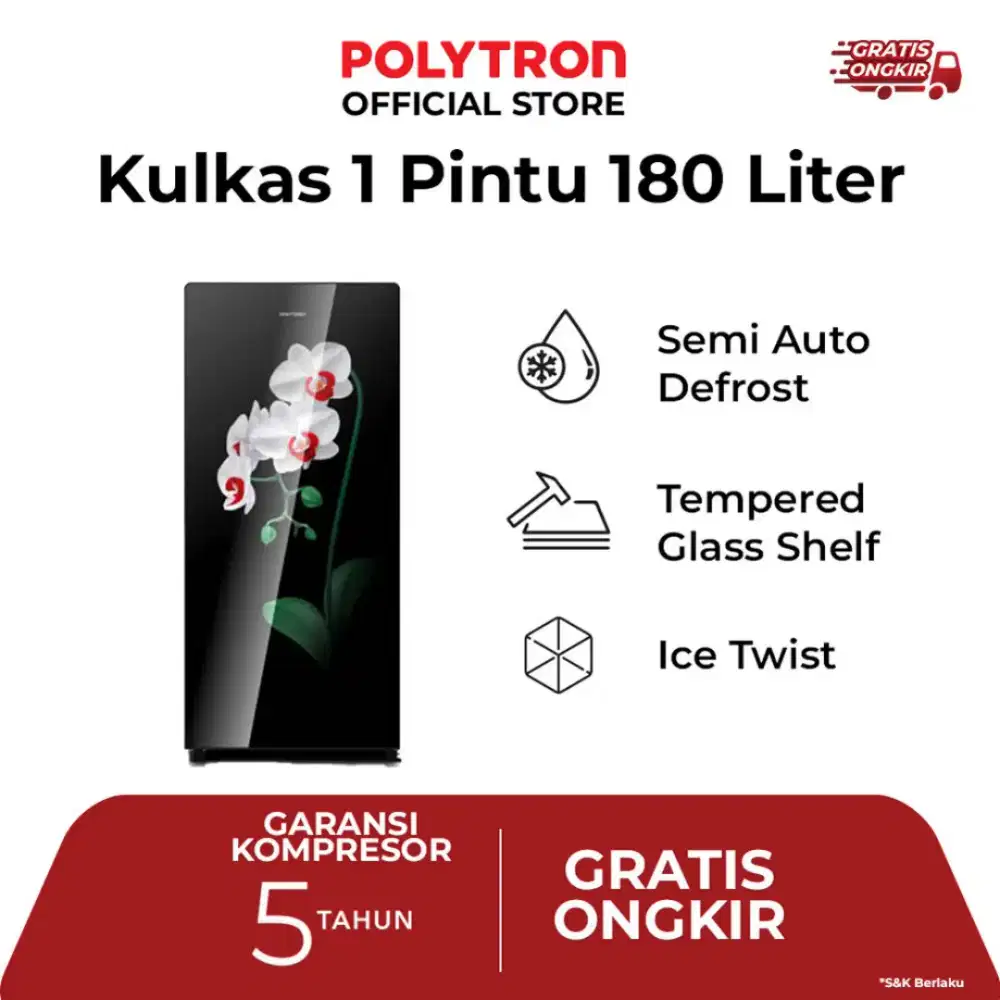 Kulkas 1 Pintu Belleza Varia 180 Liter PRA 18MOW