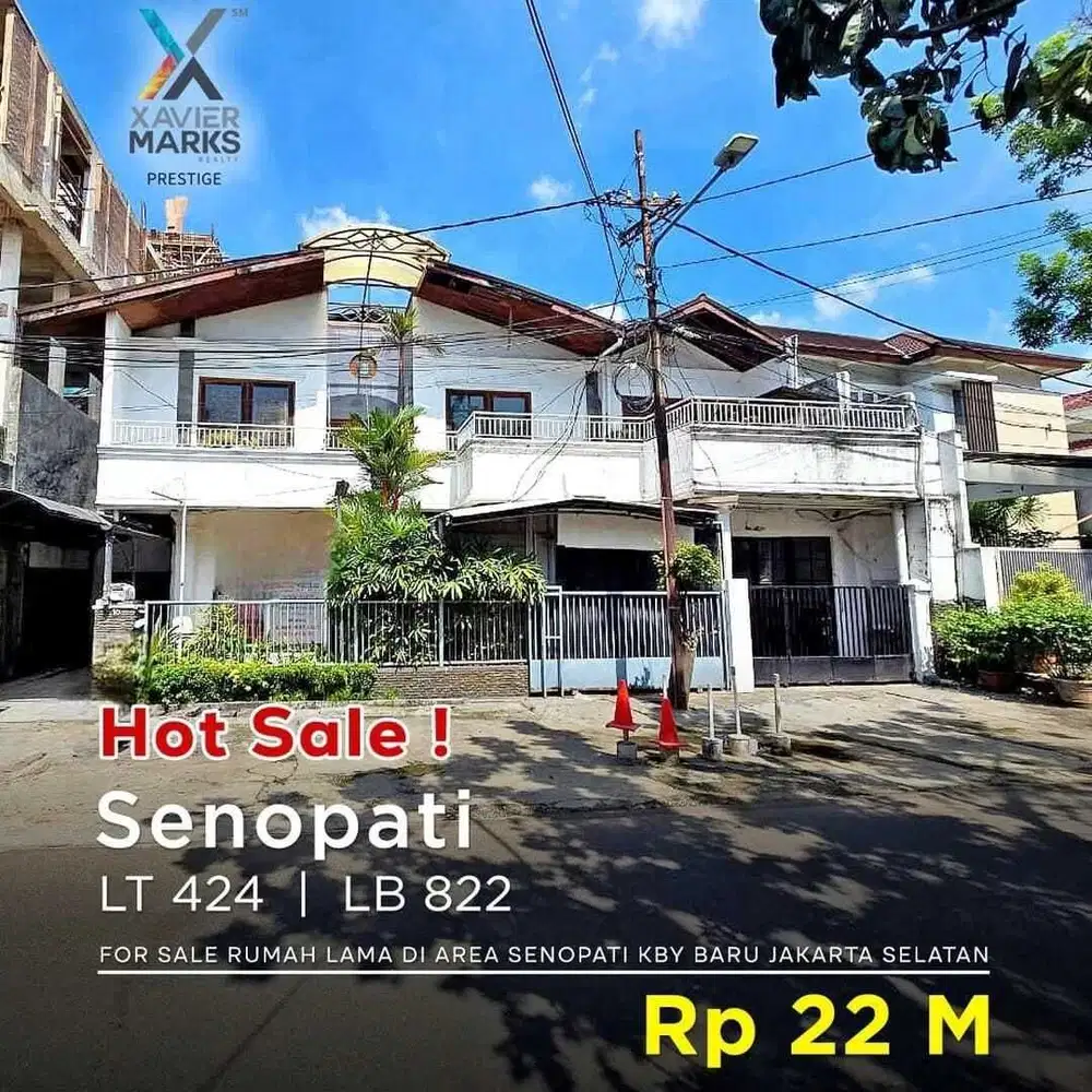 FOR SALE RUMAH LAMA DI AREA SENOPATI KBY BARU SHM