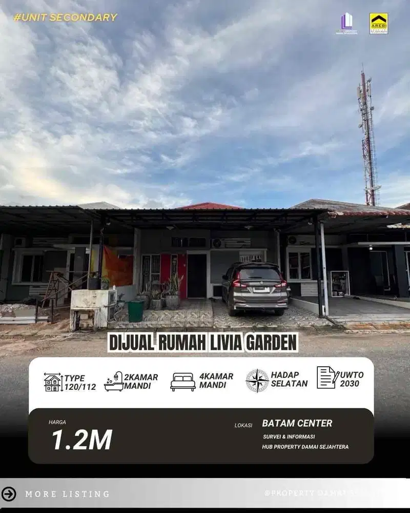 Dijual Rumah Livia Garden Mitra Raya