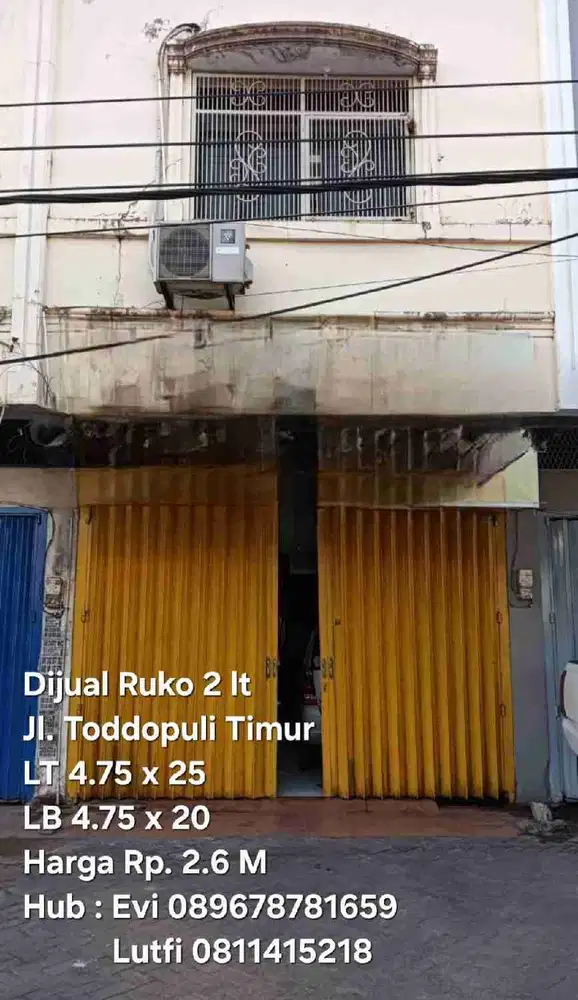 Dijual Segera Ruko 2 lt di Jl. Toddopuli Raya Timur Makassar