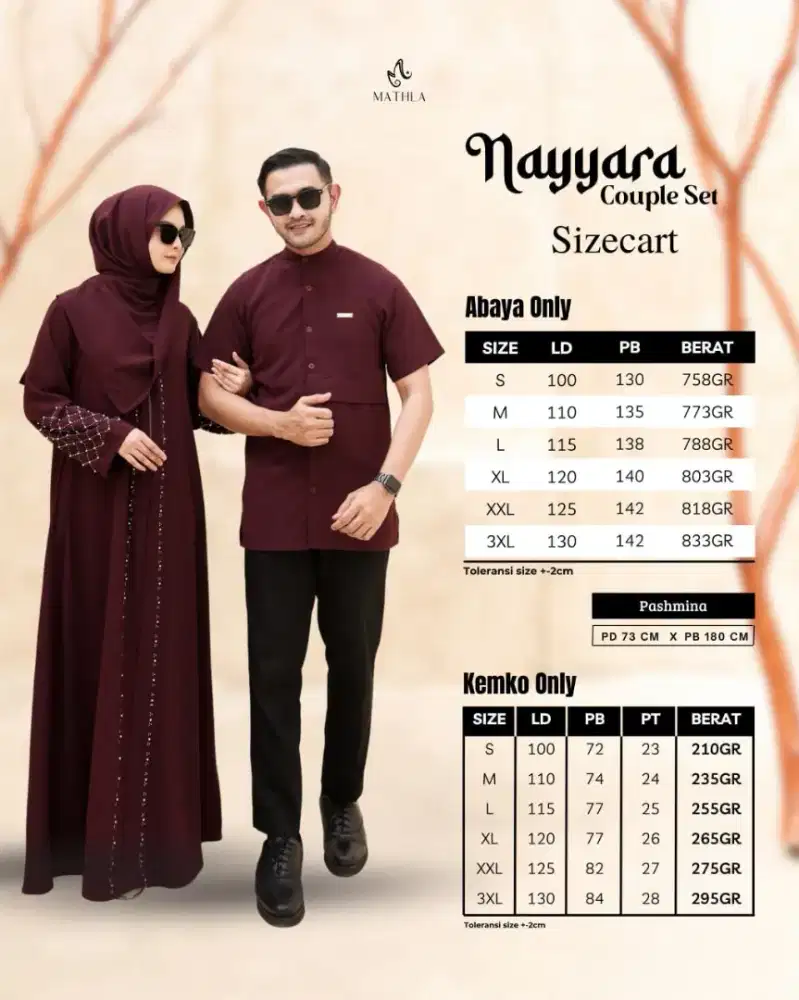 Gamis new burgundy
