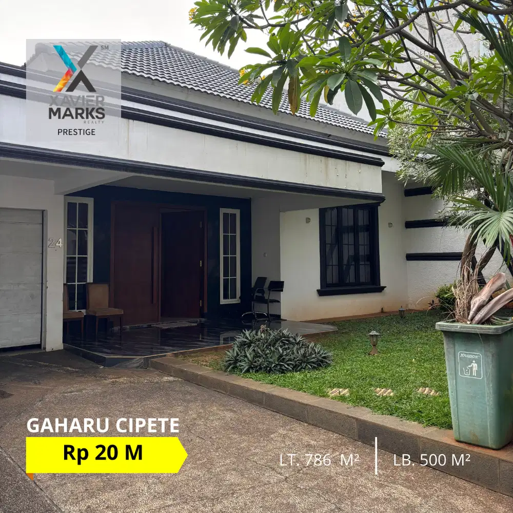 DIJUAL RUMAH (Semi Furnish) DI JL  GAHARU CIPETE JAKARTA SELATAN