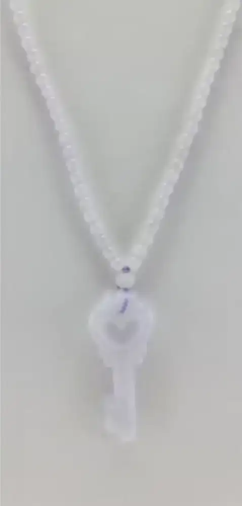 Kalung giok liontin kunci ungu DIY