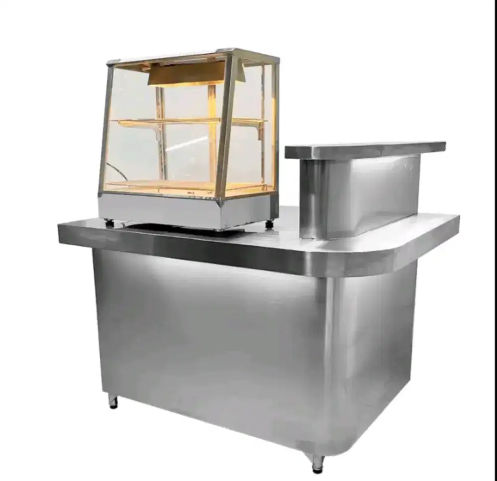 Meja dan etalase stainless steel