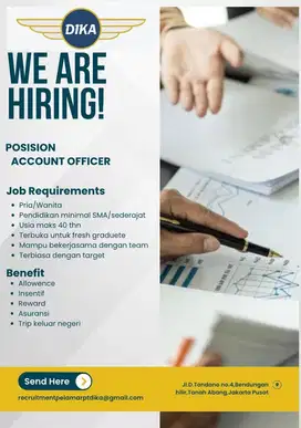 Lowongan kerja account officer