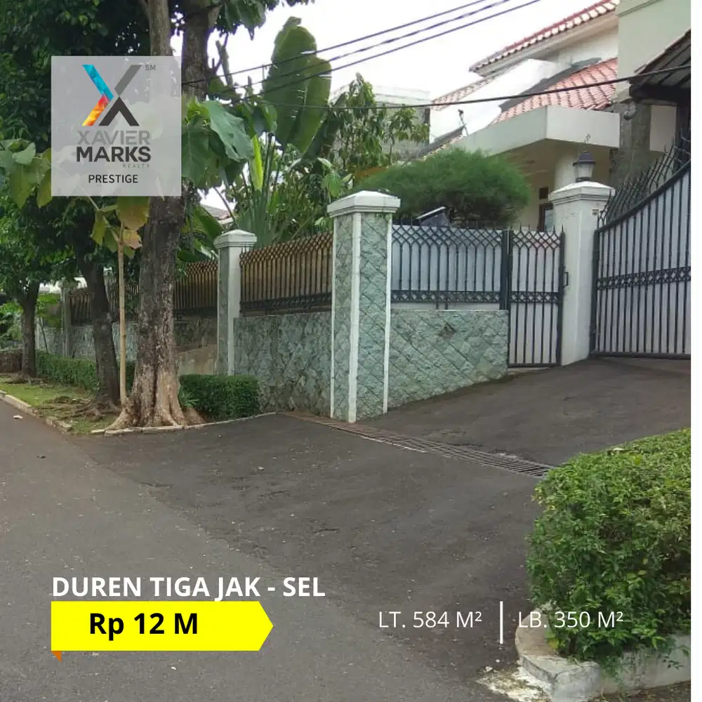 FOR SALE RUMAH DALAM KOMPLEK LINGKUNGAN TENANG DAN NYAMAN DUREN TIGA