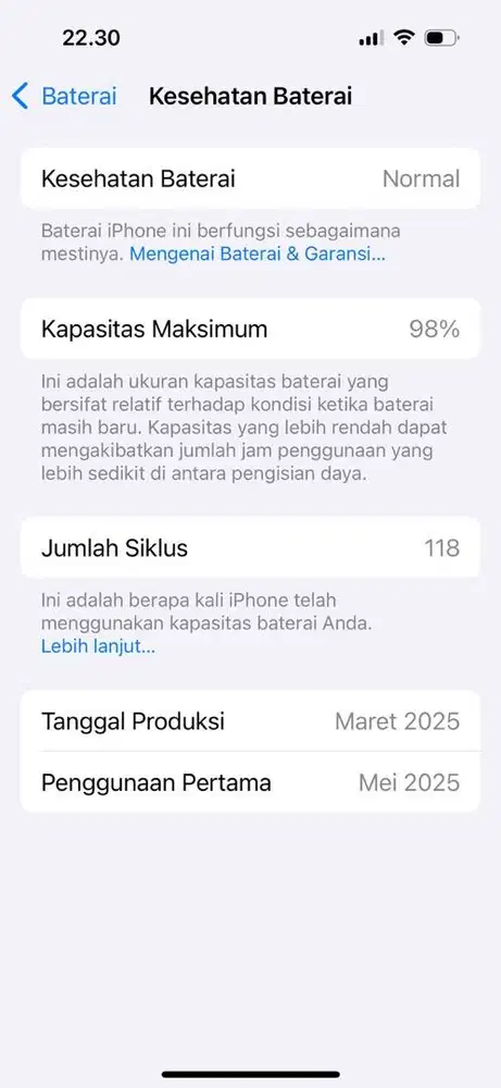 Jual santai iphone 15 128gb blue garansi i box mulus pemakaian 5 bln