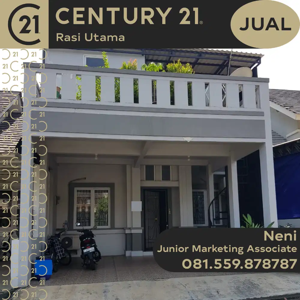 DIJUAL RUMAH 2 LANTAI DALAM CLUSTER KOTA WISATA CIBUBUR