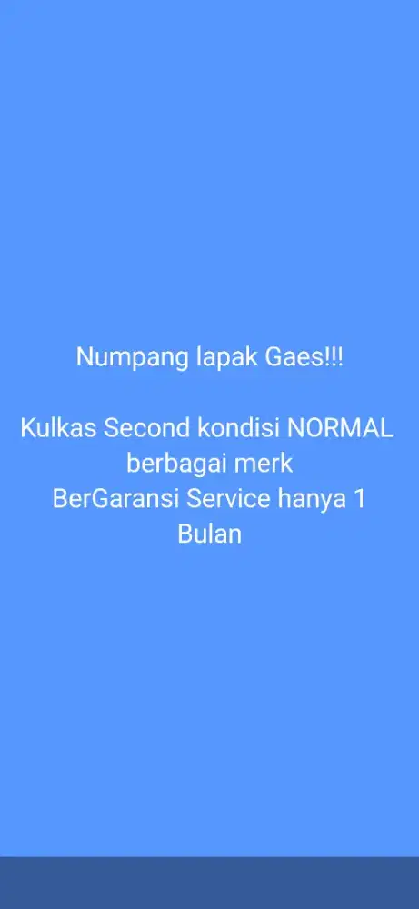 Jual Kulkas Second Bergaransi