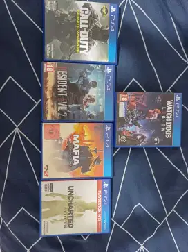 Jual kaset ps4 5 game