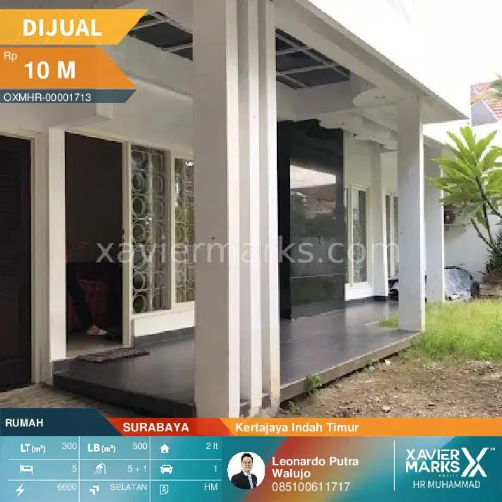 Rumah kertajaya Indah Timur Surabaya Timur dimensi 15x20 meter