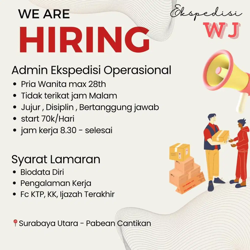 Lowongan Admin ekspedisi