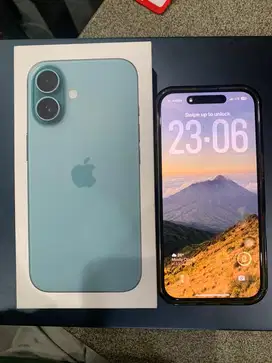 DIJUAL IPHONE 16 128 (TEAL) EX IBOX