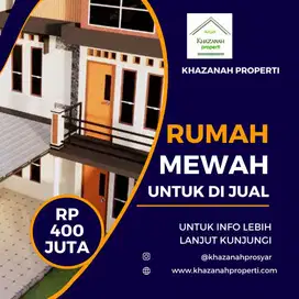 Rumah syariah 2 lantai lingkungan islami bebas BI checking dekat Tol