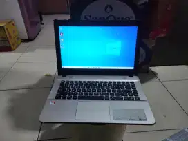 A773 Laptop Asus X441B Ram 4gb SSD 256gb AMD A9-9425 Siap pakai ngebut