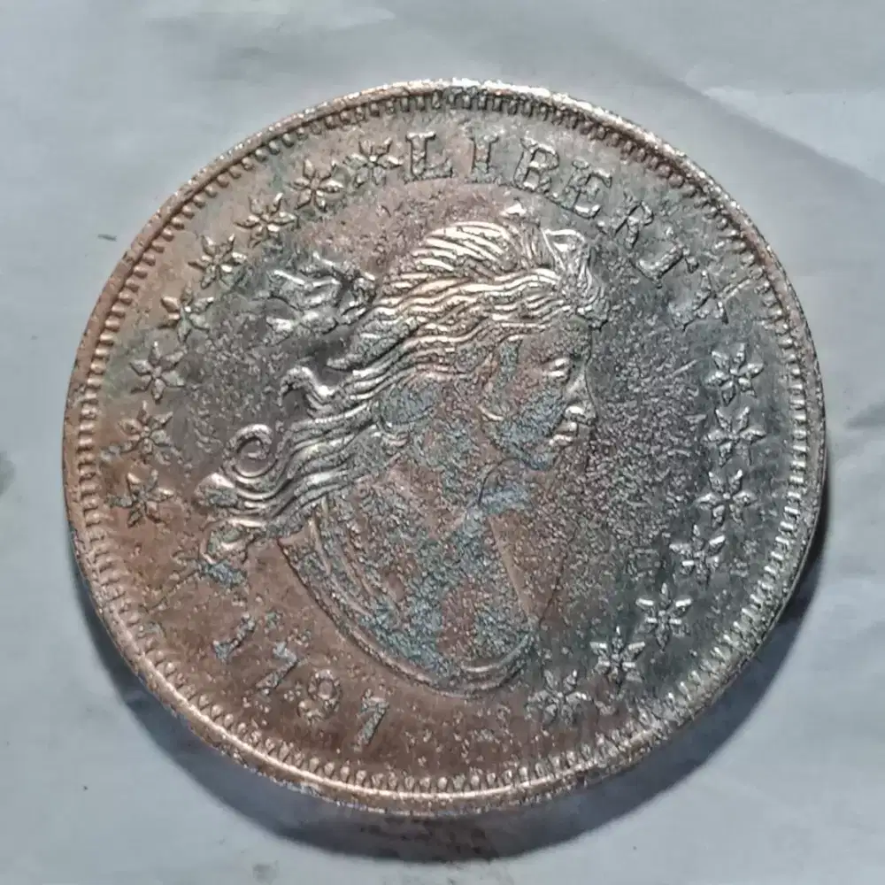 Koin Langka 1797 DRAPED BUST DOLLAR AMERIKA 4CM BESAR
