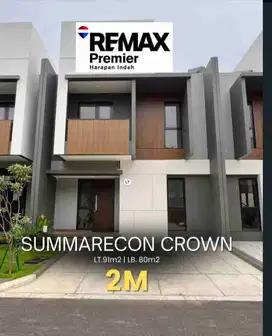 Disewakan Rumah Bagus 2lt di Cluster Regia Summarecon Crown Gading