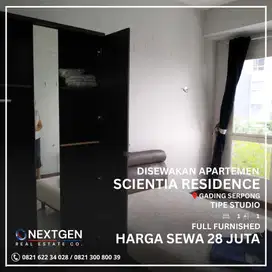 Disewakan Apartemen Scientia Gading Serpong dekat UMN Tipe Studio