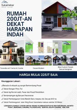 rumah murah di sukamekar strategis bebas banjir