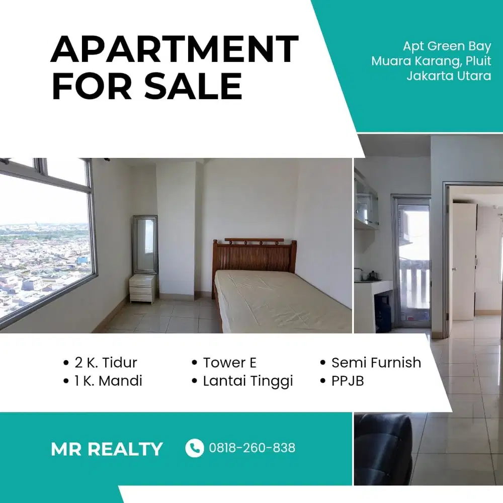 Apartemen Green Bay Tower E Lantai Tinggi
