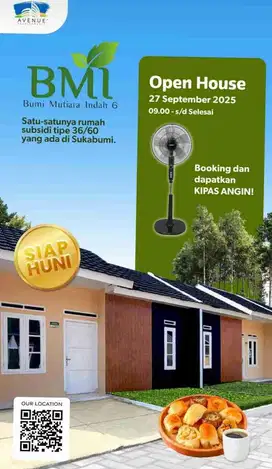 Rumah subsidi konsep cluster modern dekat exit tol dan stasiun parungkuda