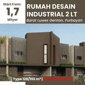 Rumah Purbayan, Gentan Industrial 2 Lantai, Free Private Poo