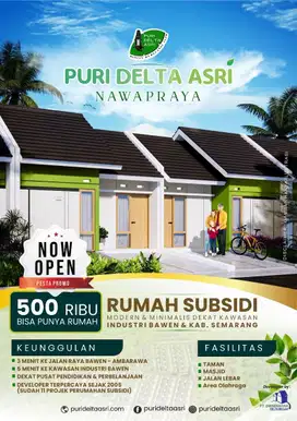 Rumah Subsidi Murah di Salatiga dekat wisata Saloka Shm