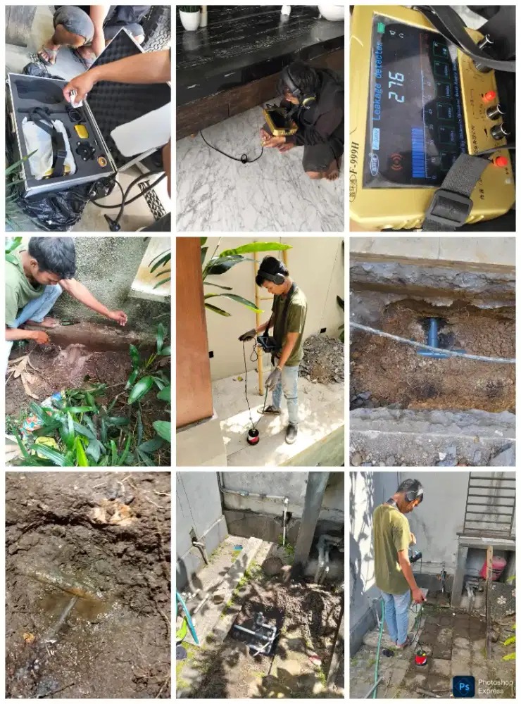 Melacak pipa bocor mencari kebocoran pipa deteksi kebocoran