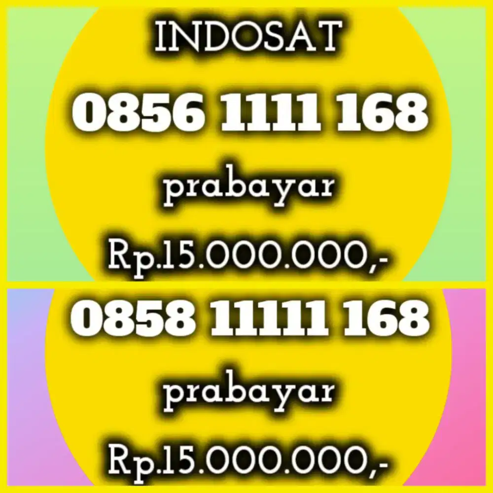 NOMOR CANTIK INDOSAT 168