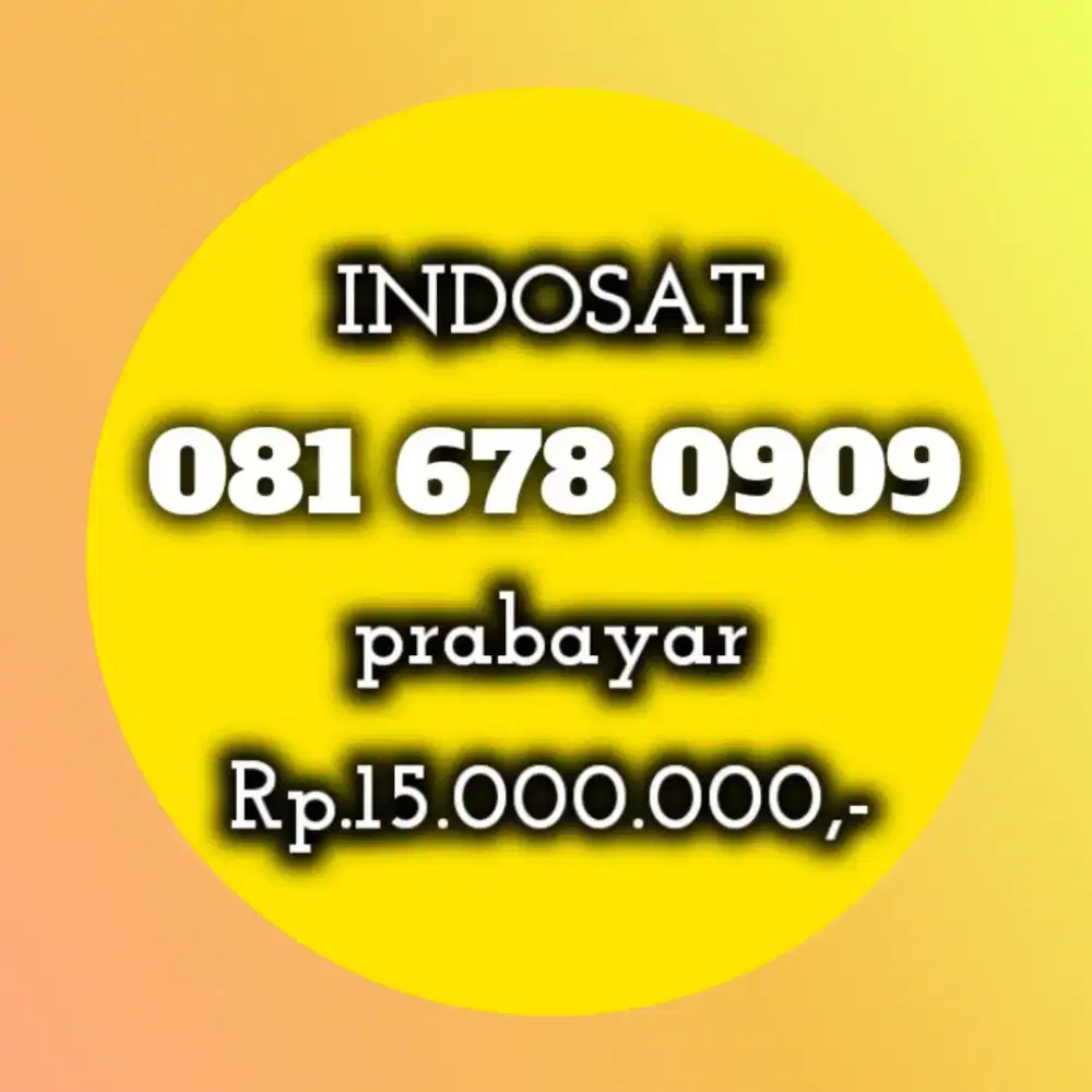 NOMOR CANTIK INDOSAT 0909