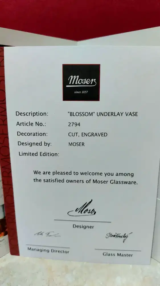 M O S E R since 1857