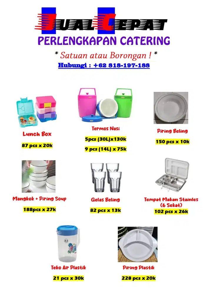 Peralatan Restoran Dijual Cepat - Harga Nego Sampai Jadi!