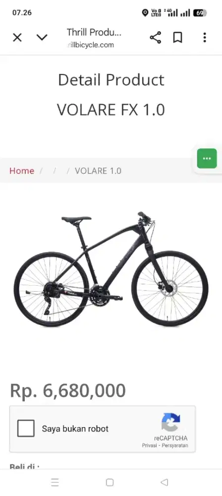 HYBRID BIKE THRILL VOLARE 1.0 size L
