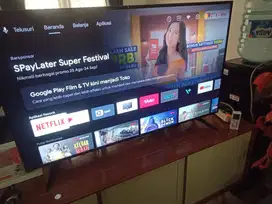 Tv Android Sharp 50 inchi Mulus Normar lancar jaya