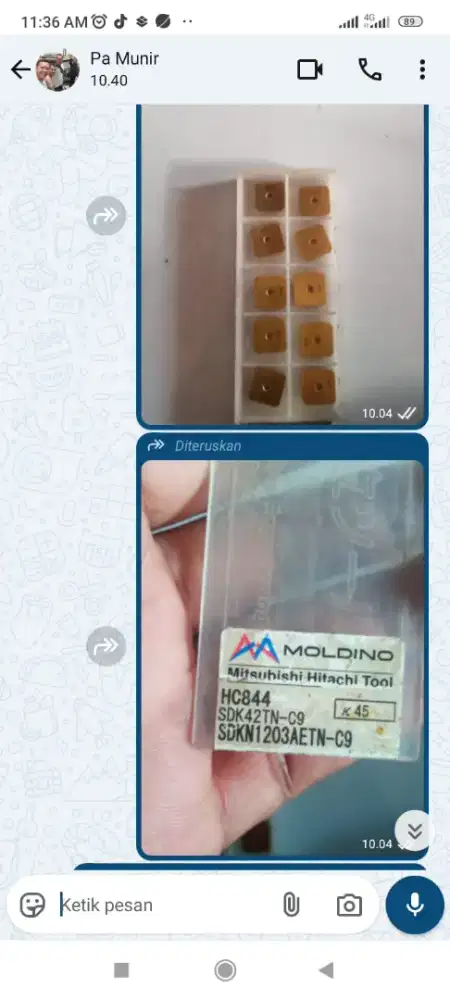 Piso miling HC844 asli mitsubishi. buat babat aluminium besi biar rata