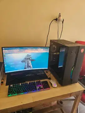 Komputer Gaming i5 9Gen 16GB RTX 3050 SSD MONITOR MSI MAG241C SURABAYA