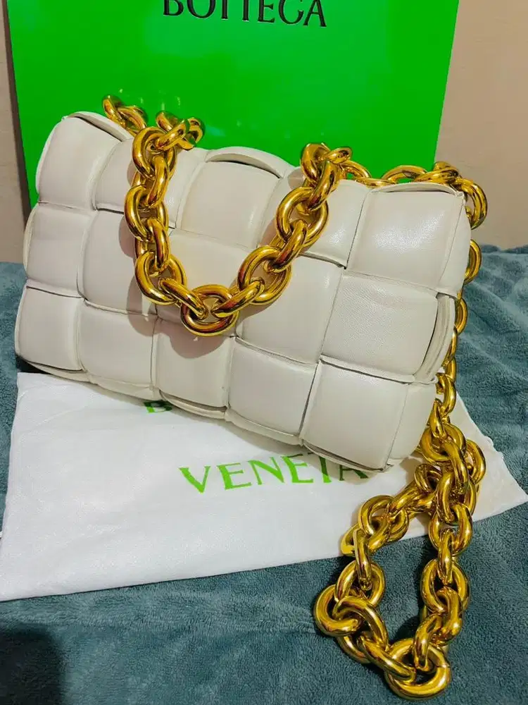 Tas Bottega veneta Cassatte Padded Chain Gold