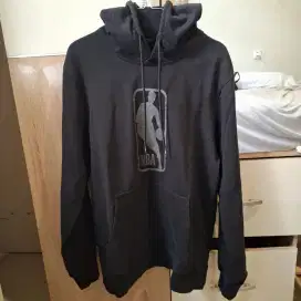 Jaket NBA Size XL Original Black Hoodie Pullover Jacket Sweater