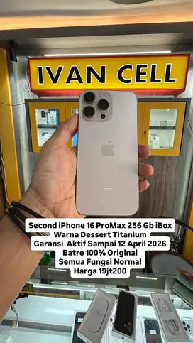 iPhone 16 Pro Max 256 Gb Dessert Titanium iBox Garansi On