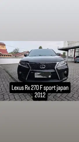 Lexus Rx270 Fsport Japan 2012