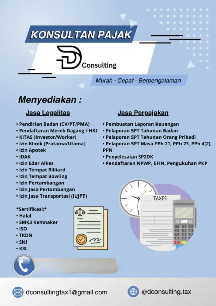 Jasa Konsultan Pajak dan Legalitas