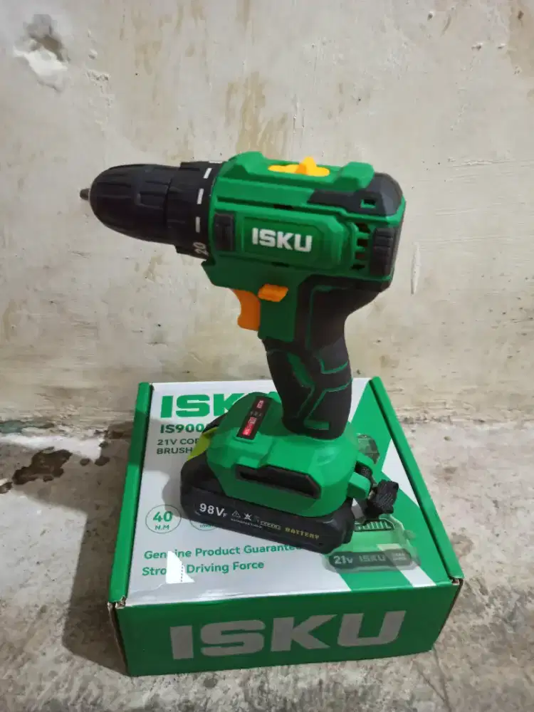 Mesin bor Cordless ISKU 21V - Baru