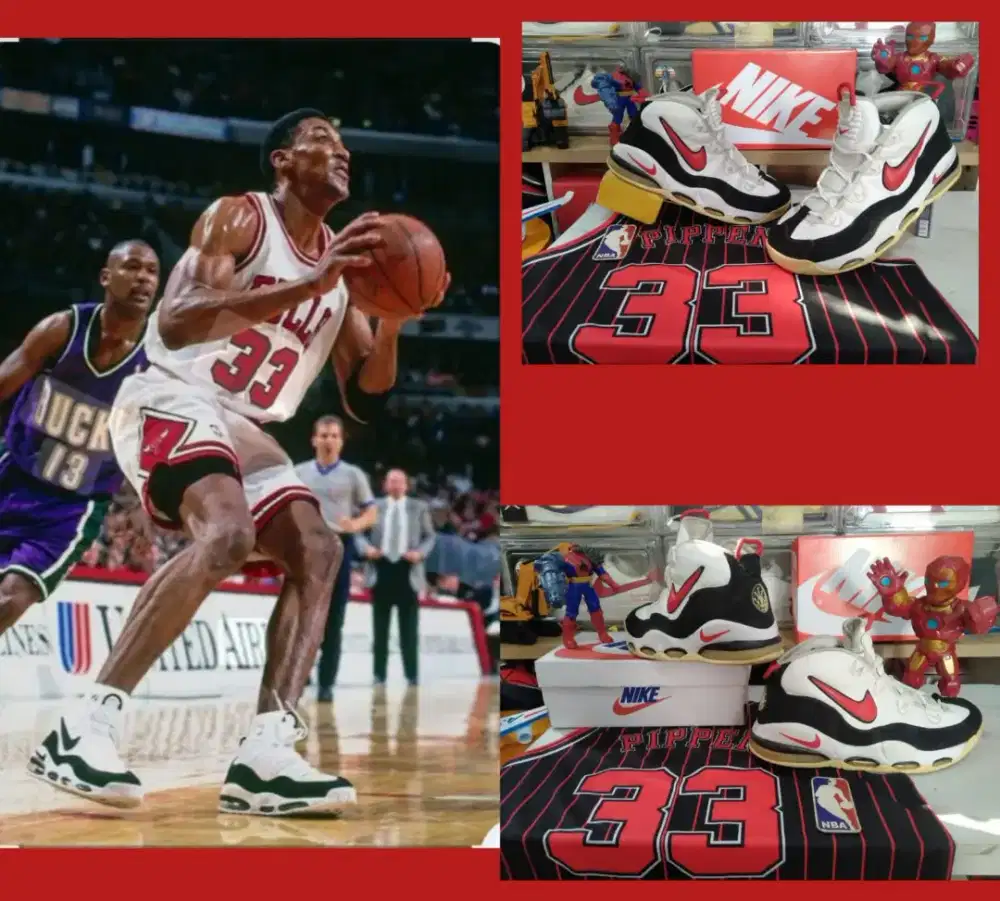 Sepatu Basket Vintage Nike Airmax 95 Scottie Pippen Bulls size 46