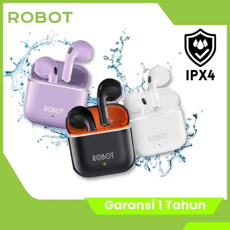 Earphone Airbuds ROBOT TWS Wireless  Suara Bass Tipe T50S