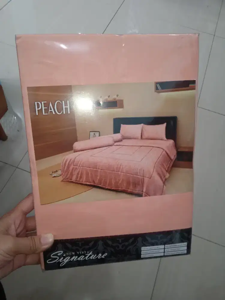 Sprei Peach lembut 90x200 (50 set) gratis bantal